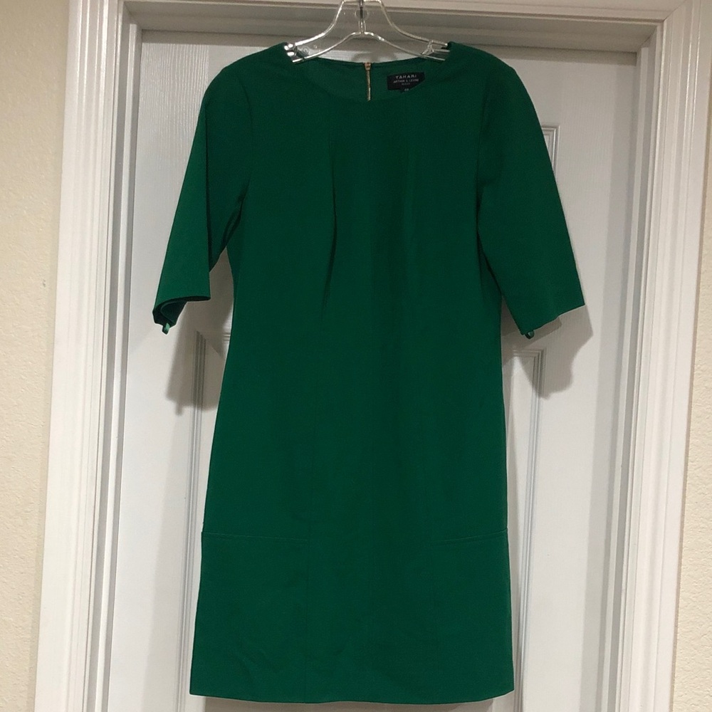 Tahari Emerald Green Midi Dress